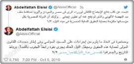 السيسي: جميع &quot;مؤسسات الدولة المصرية&quot;  ملتزمة بحماية حقوقها في مياه النيل